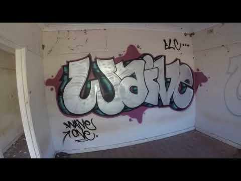 Chrome Graffiti in Abandoned House GOPRO