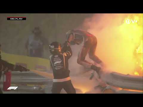 Fórmula 1. Grosjean escapa de carro em chamas após violento acidente