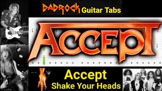 Shake Your Heads - Accept - Guitar + Bass TABS Lesson