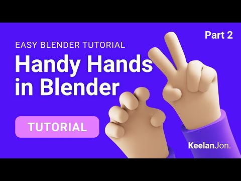 Blender 3D Easy Hand Tutorial - Basic Rigging and Animating - Part 2