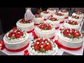 딸기케이크 Strawberry Bomb! Beautiful Strawberry Cake Making Process - Korean Bakery