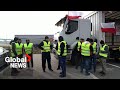 Polish farmers protest at Lithuanian border over Ukrainian grain