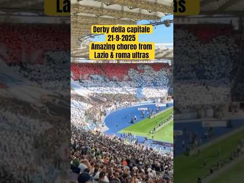 🔥 INSANE Derby della Capitale! Lazio Ultras vs Roma Ultras Choreography | Tifo, Pyro &amp; Atmosphere