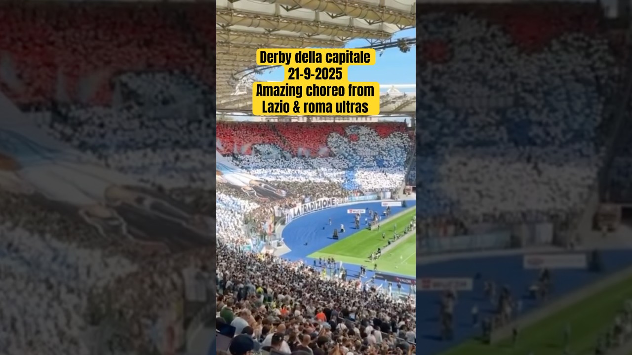 🔥 INSANE Derby della Capitale! Lazio Ultras vs Roma Ultras Choreography | Tifo, Pyro &amp; Atmosphere