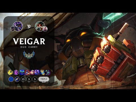 Veigar Carry vs Miss Fortune - EUW Challenger Patch 13.18