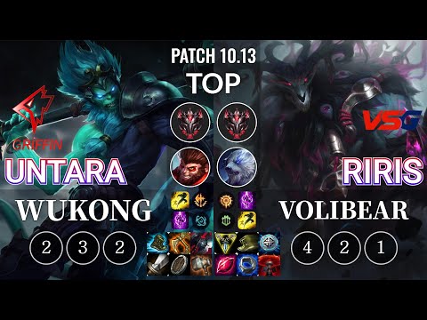 GRF Untara Wukong vs VSG Riris Volibear Top - KR Patch 10.13