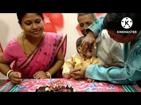 Cake cutting moment on Madhav Murali's birthday.