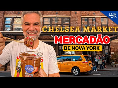 Provando as delícias do FAMOSO MERCADÃO de Nova York | Chelsea Market