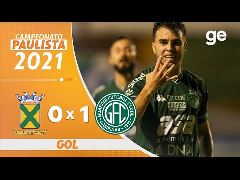 Gols e lances de Santo André x Guarani