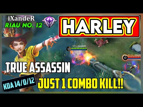 Harley True Assassin, JUST 1 COMBO KILL!! Top Global Harley by iXandeR - MLBB
