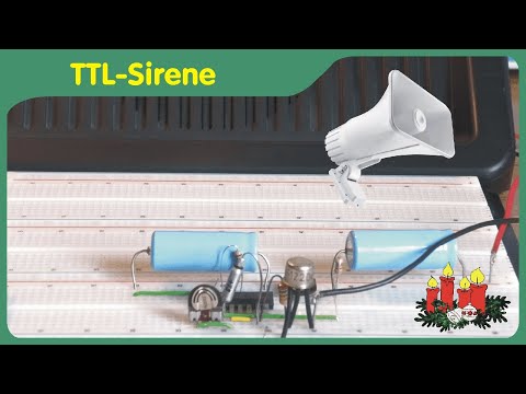 Electronic siren with only one TTL circuit