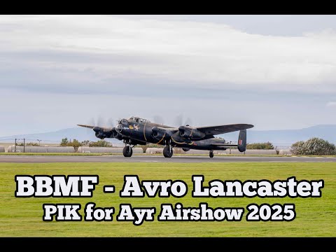 BBMF Avro Lancaster departs Prestwick for Ayr Airshow 2025