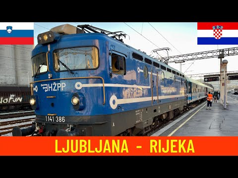 Cab ride Ljubljana - Rijeka (Slovenian & Croatian Railways) - train drivers view in 4K