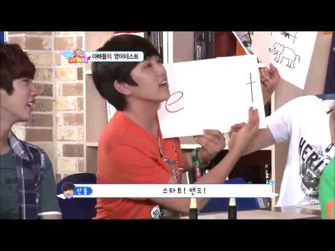 B1A4 Guessing the word "Elephant" in English HB EP4 CUT