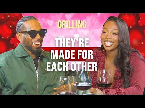 He's NOT grilling me. He's just feeling me | Grilling with Castillo and Adeola Patronne