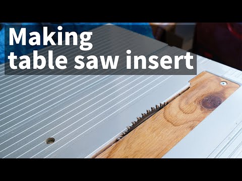 Make a zero insert plate for Makita 2703 テーブルソー用ゼロインサートの作り方　Makita 2703