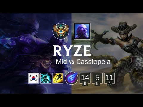 Ryze Mid vs Cassiopeia - KR Challenger Patch 8.22