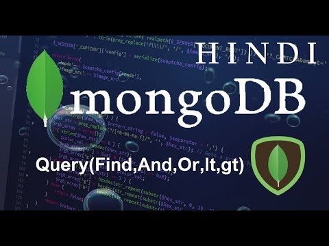 MongoDB Tutorial 4 Querys Find And Or lt gt हिन्दी