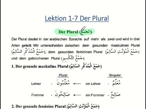 Lektion1-7 Der Plural