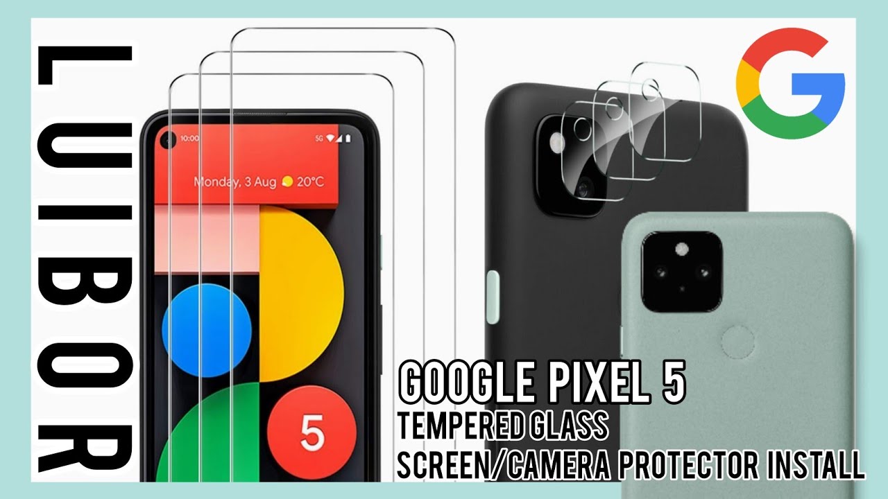 Google Pixel 5 'Luibor' Tempered Glass Screen/Camera Protector & Install #teampixel