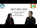 MEET DR NASREEN ANSARI NEET MDS 2020 RANK 190 REGULAR BATCH