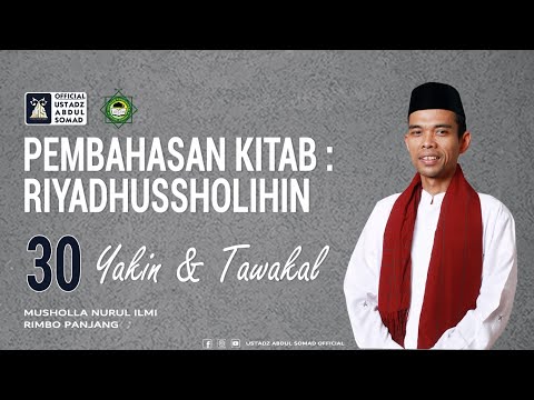 LIVE | NGAJI KITAB RIYADHUSSHOLIHIN 30 - YAKIN & TAWAKAL | Masjid Jami' Baiturrahman, Rimbo Panjang