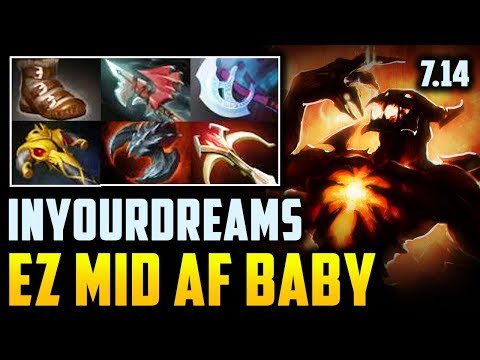 INYOURDREAMS - Right Click Build Shadow Fiend Ez Mid Af Patch 7.14 | Dota 2