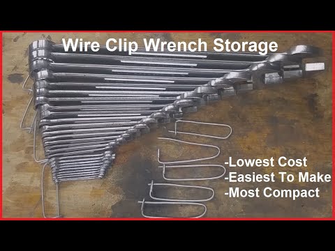 Wrench Organizer / Storage Clip - Lowest Cost, Easiest To Make, Most Compact