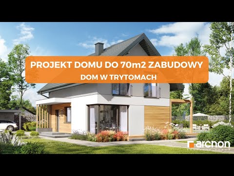 Dom w trytomach – Projekt domu do 70m2 zabudowy I ARCHON+ Projekty Domów