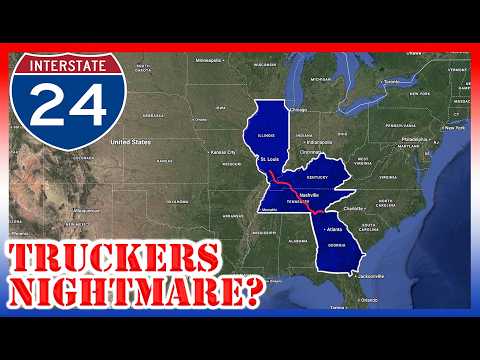Why I-24 is One of the MOST FEARED Interstates for Drivers | The Uphill Climb Through the South