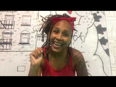 Lady B singing the "Sesame Street Alphabet"