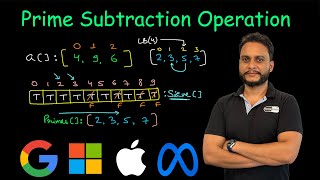 YouTube video 'Prime Subtraction Operation | Leetcode 2601'