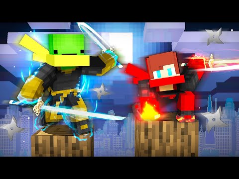 JJ and Mikey got OVERPOWERED NINJA turned into FIRE in Minecraft Challenge - Maizen JJ and Mikey
