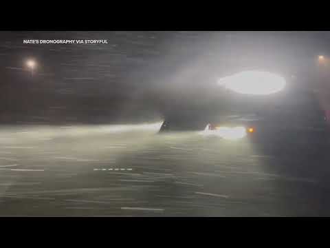 Lake-Effect Snow in New Buffalo, Michigan