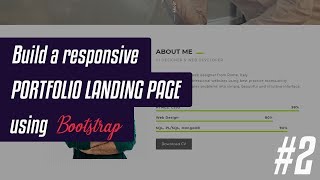 Easy elegant PORTFOLIO LANDING PAGE with Bootstrap #2: About me