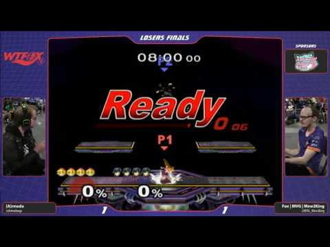 WTFOX 2: SSBM Singles - [A]rmada (Peach) vs Fox | MVG | Mew2King (Marth/Sheik) - Losers Finals