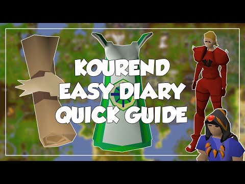 Outdated Kourend Easy Diary Quick Guide Old School Runescape Osrs