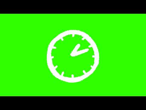 Animated clock 🕒 Green screen video free download - Free copyright