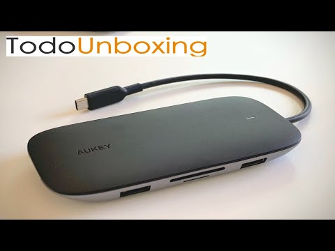 Aukey 8 Port USB 3.0 Type-C Hub CB-C71 Juodas video