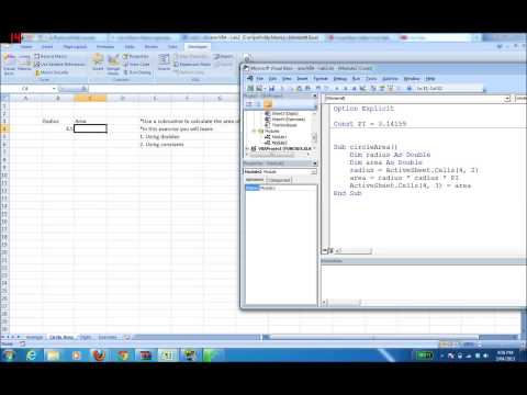 Excel VBA lesson 1.2 - Doubles, Constants and Buttons