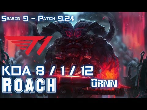 T1 Roach ORNN vs AKALI Top - Patch 9.24 KR Ranked