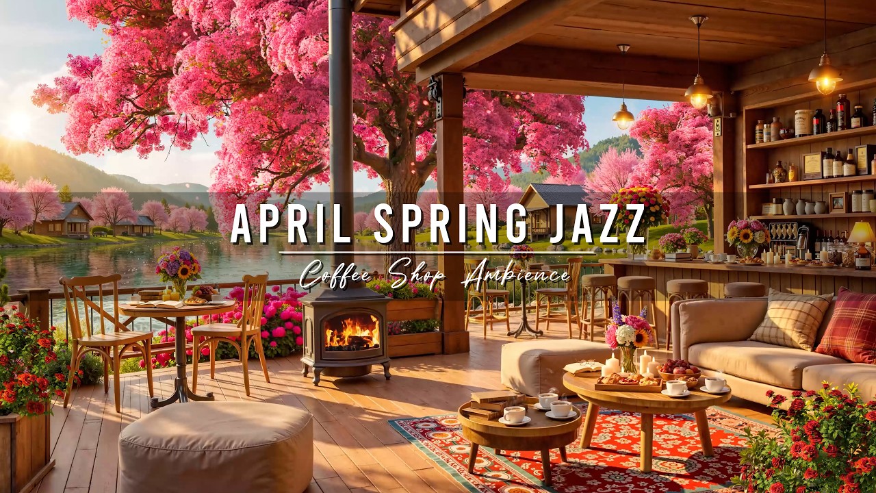 Relaxing April Jazz Music for Work, Study 🌸 Spring Coffee Shop Ambience & Smooth Piano Jazz Music