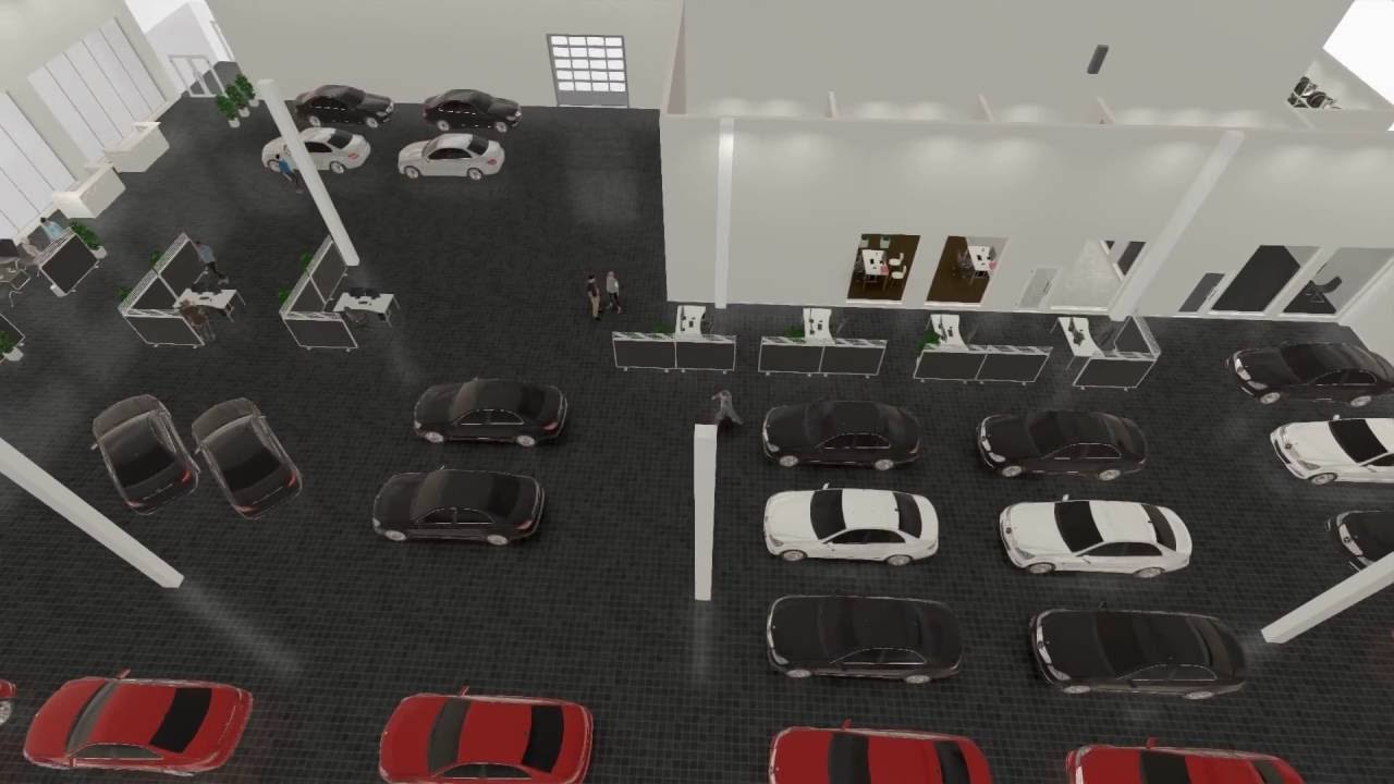 Car dealership 3D presentation