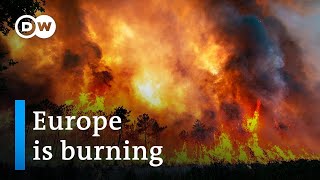 Wildfires rage across southern Europe amid record 