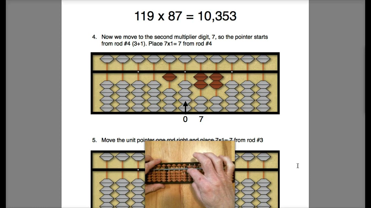 Abacus Training - Level 6 Multiplication Explanation