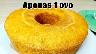Só 1 OVO/contei o segredo para ficar fofinho e gostoso/bolo caseiro simples