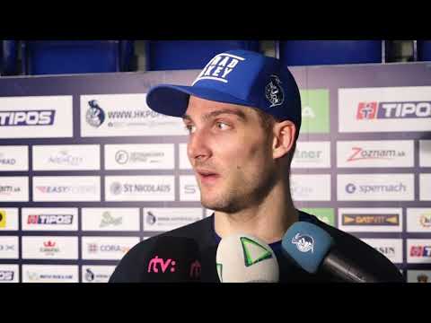 Dávid Skokan a Petr Ulrych po zápase s Banskou Bystricou (45. kolo Tipos Extraliga)