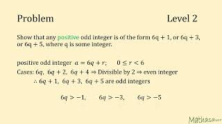 Positive odd integer 6q+1, 6q+3 and 6q+5