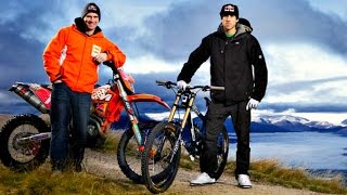David Knight vs Gee Atherton , downhill bike vs enduro moto