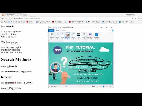 Php Tutorial 03 Array Methods Search Add And Remove Methods